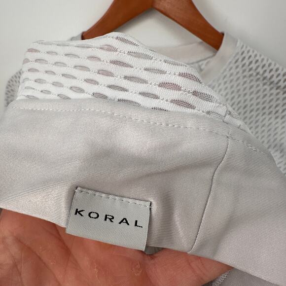 KORAL Sofia Mesh Long-Sleeve Pullover Top in White // XS - Picture 7 of 13
